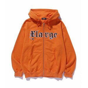 Patched Logo Zip Up Hoodie Sweatshirt Men's